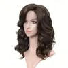 Peruca quente de comércio exterior moda europeia e americana cabelo cacheado ondulado parcial touca frontal de renda peruca natural touca
