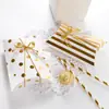 Caja de regalo de cartón con empaque de dorados exquisitos estilo coreano creativo caja plegable personalizada para celebridades de Internet caja vacía caja de regalo en stock