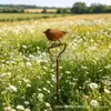 Novo produto transfronteiriço: Artesanato de Ferro Enferrujado para Jardins de Pátio, Estacas de Metal Estilo Rústico de Pássaro Pisco para Decoração de Jardim
