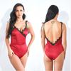 Suministro transfronterizo de ropa interior sexy de comercio exterior, fabricantes de ropa interior femenina con tirantes cruzados sin espalda rojos sexys en stock