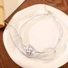 Collar de Flores Phalaenopsis para Mujer Europeo, Americano y Hawaiano de Alta Gama Verano Dopamina Cristal con Cuentas