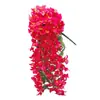 Enredadera artificial de buganvilias para porche de casa, terraza, balcón, boda, patio, flores colgantes falsas realistas, decoración artificial de pared