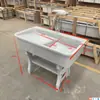 Pia de lavanderia em pedra de quartzo com tábua de lavar integrada, pia de lavanderia espessa e elevada, firmemente reforçada, atacado de fábrica de comércio exterior
