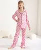 Pijama de Seda Imitação Novo Transfronteiriço Calça de Manga Longa Terno de Cetim Roupas de Cetim Masculinas e Femininas Lapela de Cetim Roupas para Casa