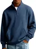 Moletom Masculino de Cor Sólida com Gola Alta e Mangas Longas, Pesado, Europeu e Americano, Transfronteiriço, Simples, Moderno, Casual, Esportivo e Versátil