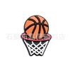 Pajita de baloncesto pajita de PET en espiral pajita de dibujos animados parche adhesivo de pajita accesorios decorativos de codo de color de grado alimenticio