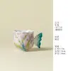 Taza Mariposa de Lirio del Valle Pintada a Mano en Morado Nebuloso, Estilo Fresco para Mujeres, Taza Maestra, Juego de Té Kung Fu, Taza de Té