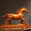 Adornos de Caballo Tallados en Palo de Rosa, Tallas de Madera Maciza para Manualidades de Sala de Estar en Casa, Decoraciones de Caballos de Madera para Escritorios de Oficina, Regalos de Inauguración
