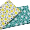 Estampado Reactivo de Fruta de Limón Algodón Popelina Artesanal Completa Tela Tejida Camisa Vestido Ropa Lisa