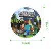 Banner de Fiesta de Píxeles de Minecraft Platos de Papel Servilletas de Papel Mantel Suministros de Decoración de Cumpleaños Decoración de Fiesta de Cumpleaños