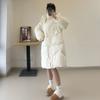 Abrigo largo de plumón de alta gama con cinturón para mujer, Moda de Invierno 2026, Diseño con capucha, Chaqueta engrosada de plumón de pato blanco hasta la rodilla