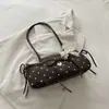 Bolsa de Ombro Feminina com Laço de Nicho 2026 Nova Moda Outono Inverno Versátil Bolsa de Ombro de Bolinhas Bolsa para o Trabalho