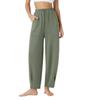 Ropa de mujer transfronteriza europea y americana 2025 Amazon TK nueva casual color sólido bolsillo cintura con cordón pantalones deportivos leggings mujer