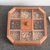 Caja de madera dieléctrica simple para frutos secos, bandeja para frutas, bandeja para refrigerios domésticos, bandeja para dulces de Año Nuevo, caja de almacenamiento para refrigerios de cocina