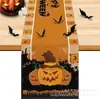 Toalha de mesa de Halloween transfronteiriça nova com esqueleto, abóbora e morcego, decoração de casa, toalha de mesa, toalha de mesa de centro