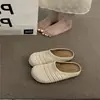 Zapatillas de verano de estilo romano con tejido hueco transpirable, puntera cerrada, para mujer, hechas a mano, de nicho francés, suela gruesa