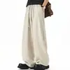 Calça masculina nova e versátil no estilo old money, cor sólida, moda outdoor esportiva, calça casual para jovens