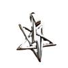 Novo pingente de aço titânio com estrela de cinco pontas simples e relâmpago de aço inoxidável com acessórios para colar de comércio exterior