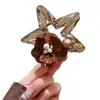 Pinza para el pelo de Flor Retro Estrella de Cinco Puntas para Mujer Pinza Tiburón de Alta Gama para la Parte Trasera de la Cabeza 2026 Nuevo Estilo Pinza para Moño de Pelo Accesorios Grandes para el Cabello