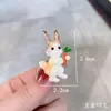 Broche Coelho Fofo Pingando Óleo Desenho Animado Literário Retrô Estilo Coreano Novo Fivela Fixa Lapela de Terno Jaqueta