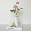 Haste Única com 2 Flores de Lótus Artificiais de Seda, Peônias para Decoração de Mesa de Sala de Estar em Casa, Decoração Romântica de Salão de Casamento