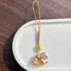Pingente Cavalo de Balanço Esmaltado Banhado a Ouro Liga Ornamentos Novo Estilo Chinês Pequeno Presente Requintado
