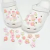Color Gelatina Serie Flor de Cerezo Dijes para Zapatos Flores Pequeñas Frescas Resina Crocs Accesorios DIY Hebillas para Zapatos Dopamina