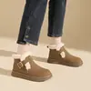 Botines Birkenstock, Botas tipo Martin para mujer, Nuevas botas de algodón acolchado cálido versátiles de invierno 2026, Botas de nieve ligeras