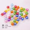 Cuentas Cuadradas de Flor Mariposa Corazón de Colores Hechas a Mano DIY Accesorios para Cadena de Teléfono Cuentas Sueltas Agujero Recto Cuentas Medias Acrílico