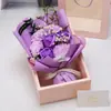 Nuevo Creativo Flor Seca Siempre Viva Gipsofila Clavel Rosa Flor de Jabón Ramo Caja de Regalo Siete Flores Regalo del Día del Maestro Comercio Exterior