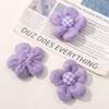 Estilo coreano para niños, hilo de algodón para bebé, flor tejida a crochet, accesorios de flores pequeñas, bricolaje, tocado para niñas, accesorios para el cabello, material para diadema al por mayor