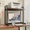 Estante de Almacenamiento para Impresora, Soporte Ajustable para Host de Computadora, Estante para Gabinete de Escritorio, Estante de Almacenamiento en Niveles para Escritorio