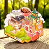Changsha Juzizhou Tou Yuelu Wen Academy Crea Calcomanías de Refrigerador de Madera Marea Nacional Creativa Souvenirs Turísticos Tridimensionales de Tres Capas