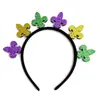 Diadema de carnaval transfronteriza decoración de festival europeo y americano diadema de letra estrella brillante accesorios para el cabello mardi gras venta al por mayor