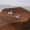 Pendientes de Plata Pura S999, Dulces y Suaves en los Oídos, Joyería de Plata Pura, Pendientes de Lazo, Joyería de Plata Doble Banda