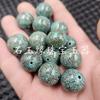 Cuentas redondas turquesa optimizadas Cuentas sueltas de jade turquesa vintage envejecido 20 mm accesorios de joyería cuentas hechas a mano
