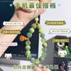 Pulsera de Bodhi Auspicioso de Caqui, Cadena para Teléfono con Grabado del Mantra de Seis Palabras, Correa de Muñeca Unisex, Cordón Anti-Pérdida, Colgante, Venta al por Mayor