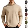 Sudadera de rayas retro americana, sudadera de manga larga de marca trendy americana, sudadera deportiva de manga larga, cárdigan de punto retro con bloques de color