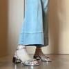 Hermosas Sandalias Estilo Francés Pies No Cansados Moda Alto Nivel Sentido plateado Zapatos de Tacón Alto con Pedrería