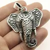 55x47mm 15.8g Plata Antigua Accesorios DIY Más Vendido Colgante de Elefante Tailandés Cabeza de Elefante Vintage