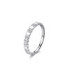 Anel de Prata de Lei S925 2023 Feminino Design Nicho Micro-cravado Geométrico Simples Para o Dia a Dia Versátil Anel Fechado de Dedo Indicador