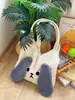 Bolsa de pelúcia fofa com orelhas longas para cachorro, bolsa de outono e inverno, nova bolsa de lã de cordeiro, bolsa de pano de grande capacidade, bolsa de classe para estudantes