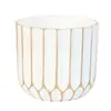 Item Mais Vendido em E-commerce Transfronteiriço: Vaso Decorativo de Mesa em Plástico PP Estilo Vintage Preto com Efeito Dourado com Plantas Artificiais