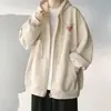 Jaqueta da moda estilo americano para meninos, novo modelo primavera e outono 2006, moletom cardigã com capuz de corte solto para adolescentes e estudantes