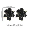E14168 Pendientes de Flor Estéreo con Goteo de Aceite Apilados Estilo Trendy Nuevo Exagerado Elegante Transfronterizos Pendientes Estilo Retro Hong Kong
