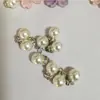 Pingente Chave de Corrente de Pérolas, Pingente Boneca de Pérola Imitação de Cristal Colorido, Corrente para Pendurar no Carro, Acessórios para Joias DIY