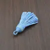 Borlas de fio de algodão com céu estrelado tingido em degradê, pingentes coloridos de fio de algodão feitos à mão, acessórios para Hanfu, decorações para pendurar em carro e bolsa
