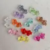 Presilha de Cabelo Transparente de Acrílico Laço Furo Reto Miçangas Artesanais DIY Corrente de Celular Chaveiro Pingente Material Ornamental