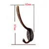 102*47 mm Gancho Negro Negro Pulverizado Gancho de Ropa Antiguo Engrosado Doble Gancho Gancho de Ropa Gancho de Pared Gancho
