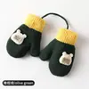 Luvas Infantis Outono Inverno Camada Dupla Mais Veludo Espessas Quentes Fofas Desenho Animado 1-3 Anos Mittens Luvas para Bebê